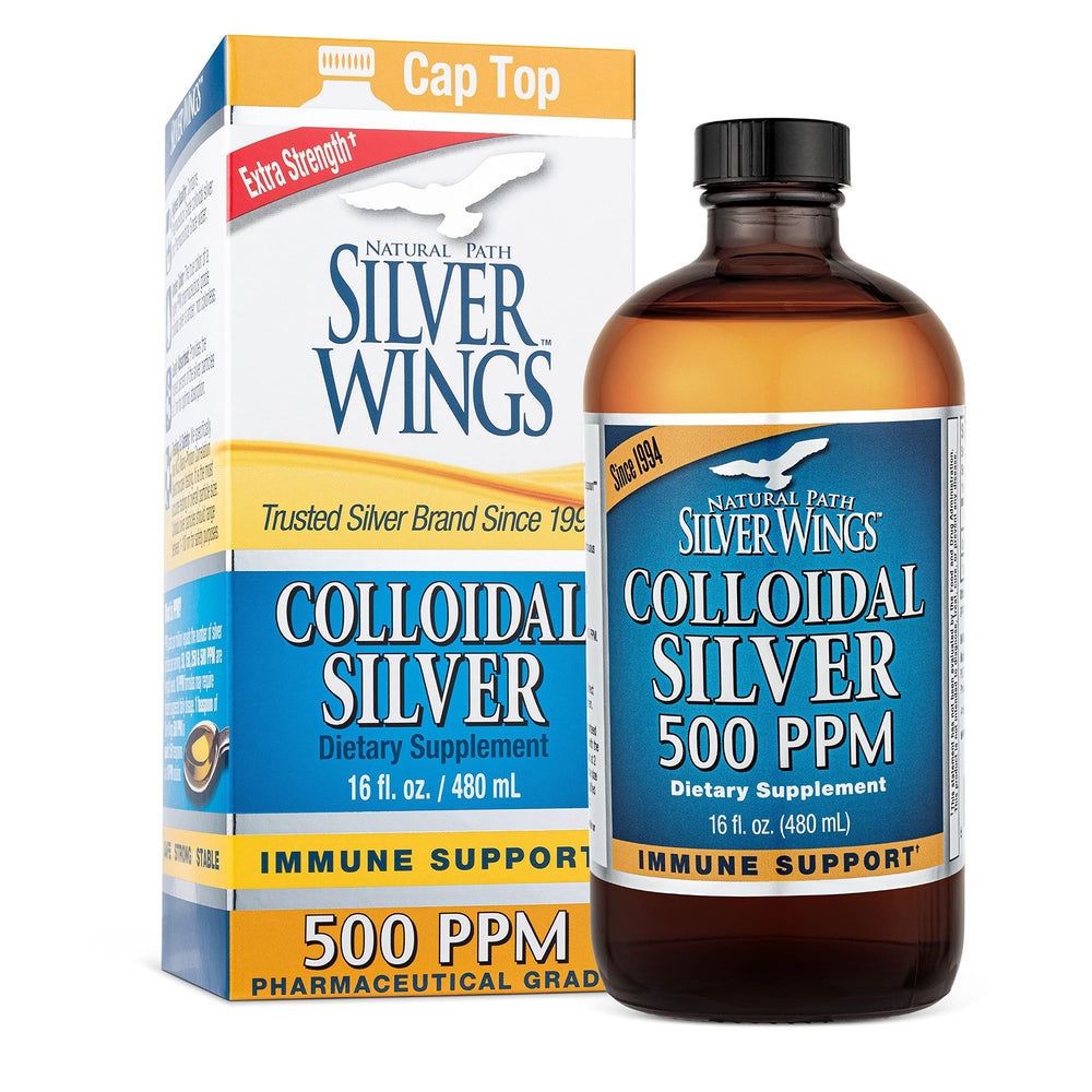 Natural Path Silver Wings Colloidal Silver 500ppm 16 oz bottle