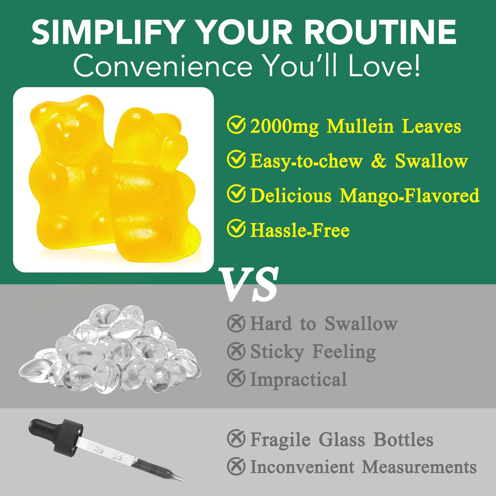 Natural, pure, plant-based mullein gummies photo