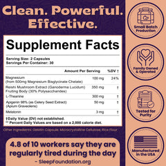 Nighttime sleep scenario with the Natural Sleep Aid supplement