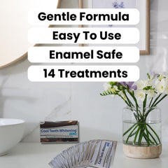 Easy-to-use, comfortable fit whitening strips for on-the-go