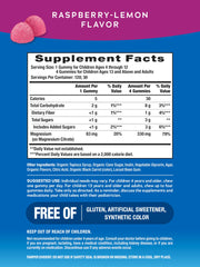 Close-up view of CALM Raspberry Lemon gummies