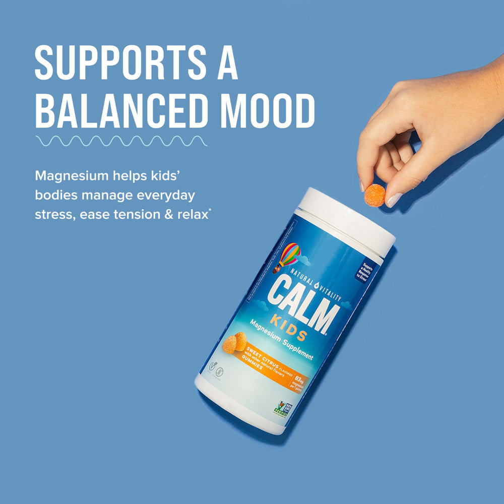 Ingredients and natural flavors for CALM Kids Magnesium Gummies