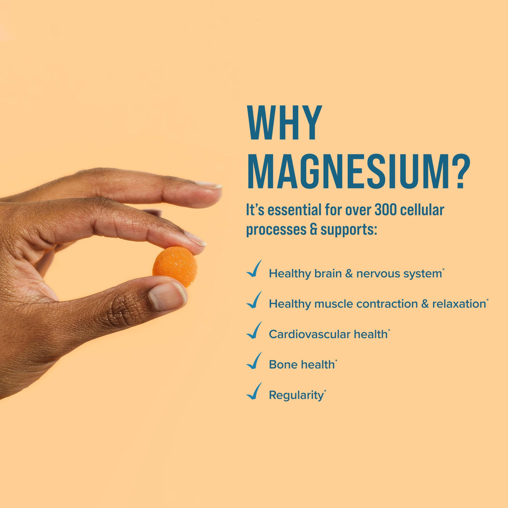 Nutrition facts panel for CALM Kids Magnesium Gummies
