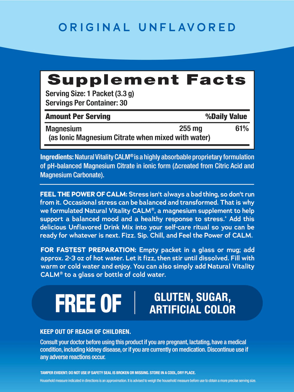 Serving suggestion: Calm magnesium powder with water