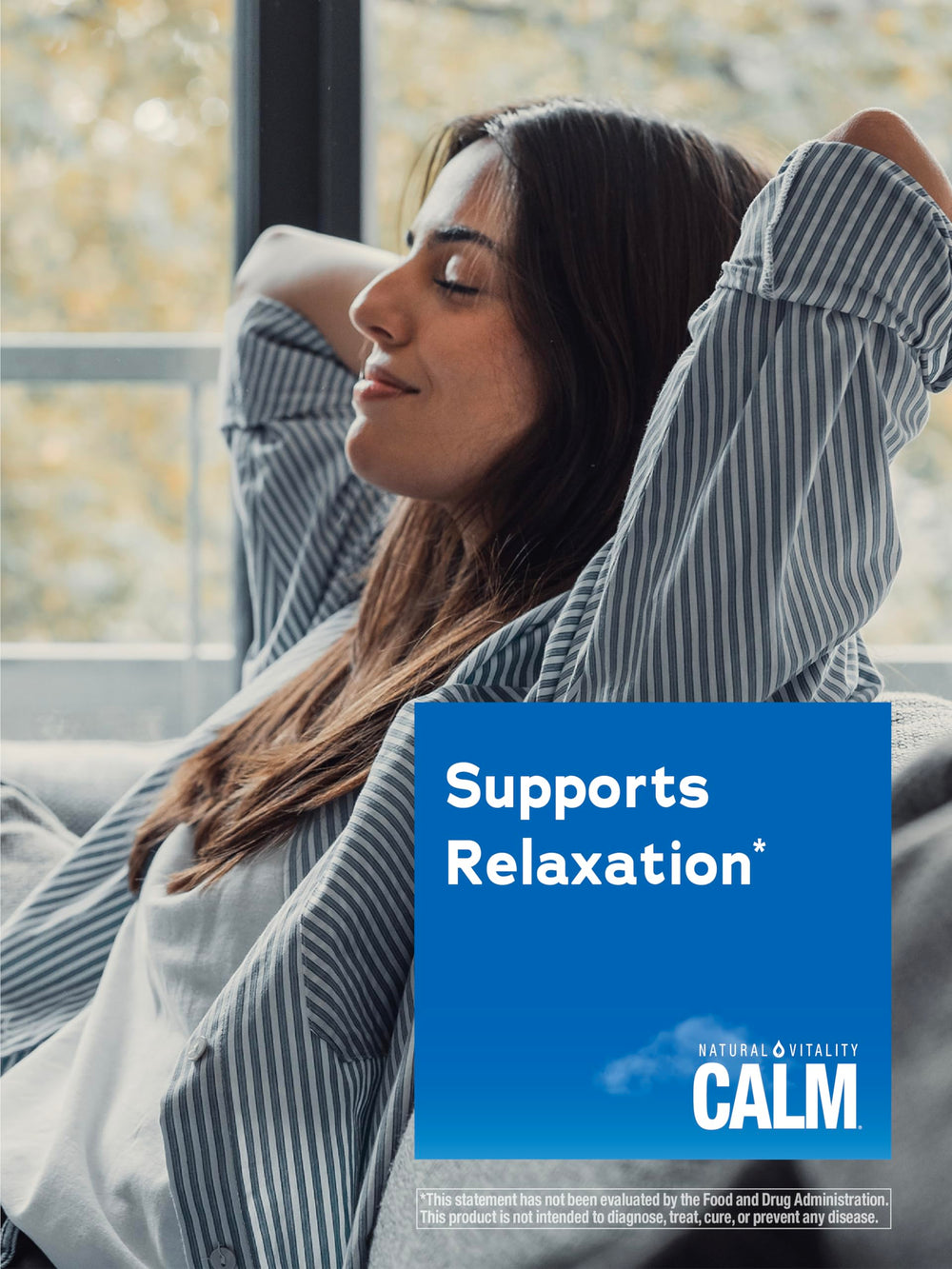 Natural Vitality CALM bottle packaging and branding