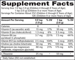 Glass of CALM Sleep berry drink after mixing