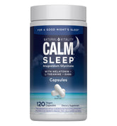 Bottle of Natural Vitality CALM Sleep Magnesium Supplement with 120 capsules