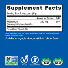 Fizzing watermelon CALM drink in a glass