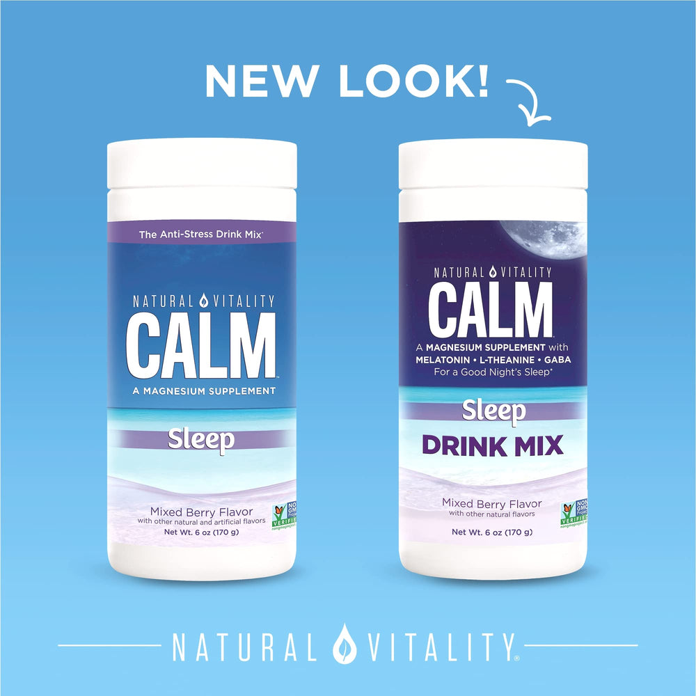 Natural Vitality logo with Calmful Sleep packaging