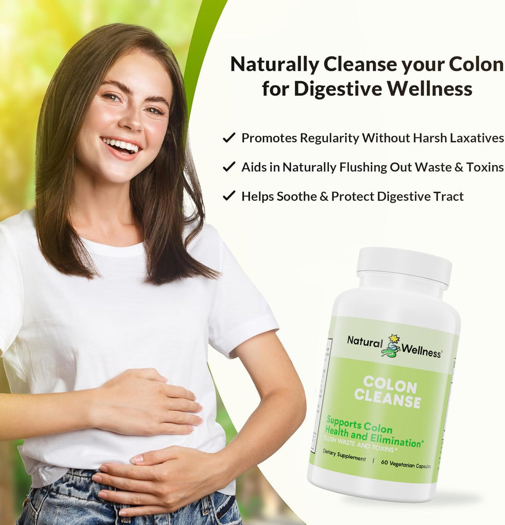 Close-up of vegetarian capsules for Natural Wellness Colon Cleanse