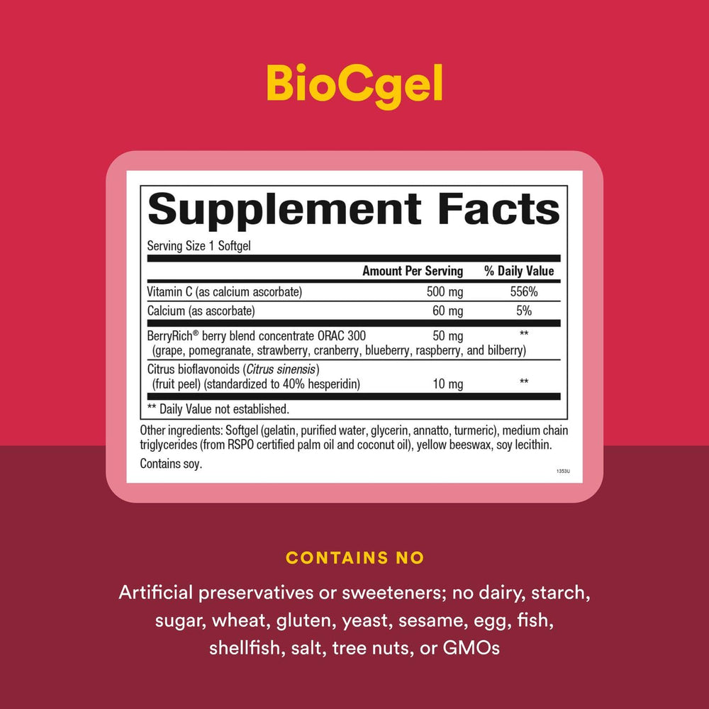 Calcium ascorbate non-acidic vitamin C icon on packaging