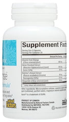 Natural Factors VeinSense hesperidin and horse chestnut imagery highlights botanical support