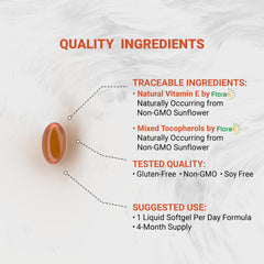 Sunflower-derived Vitamin E using FloraE patented extraction technology