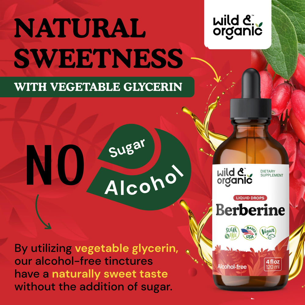 Naturally sweet berberine liquid tincture