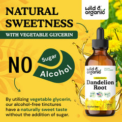 Dandelion root tincture with natural sweetness and no added sugar.