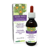 Bottle of Naturalma Blessed Thistle tincture 4 oz with dropper