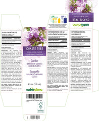 Close-up of Vitex agnus-castus tincture bottle and label