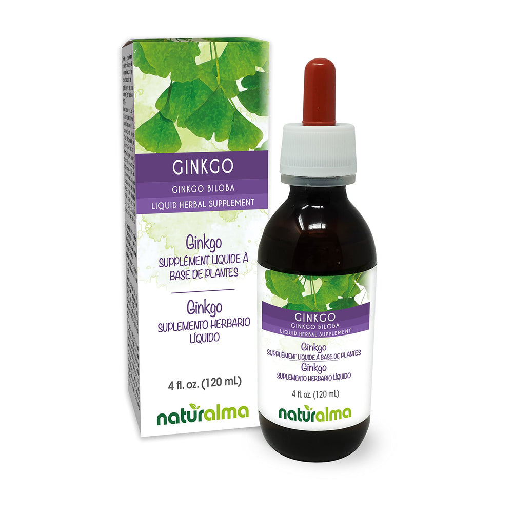 Front view of Naturalma Ginkgo leaf tincture bottle 4 oz