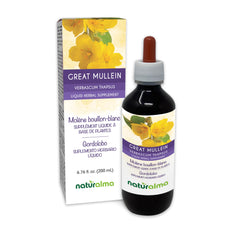 Bottle of Naturalma Great Mullein tincture (flower and leaf), 1:10 extract, 6.76 fl oz