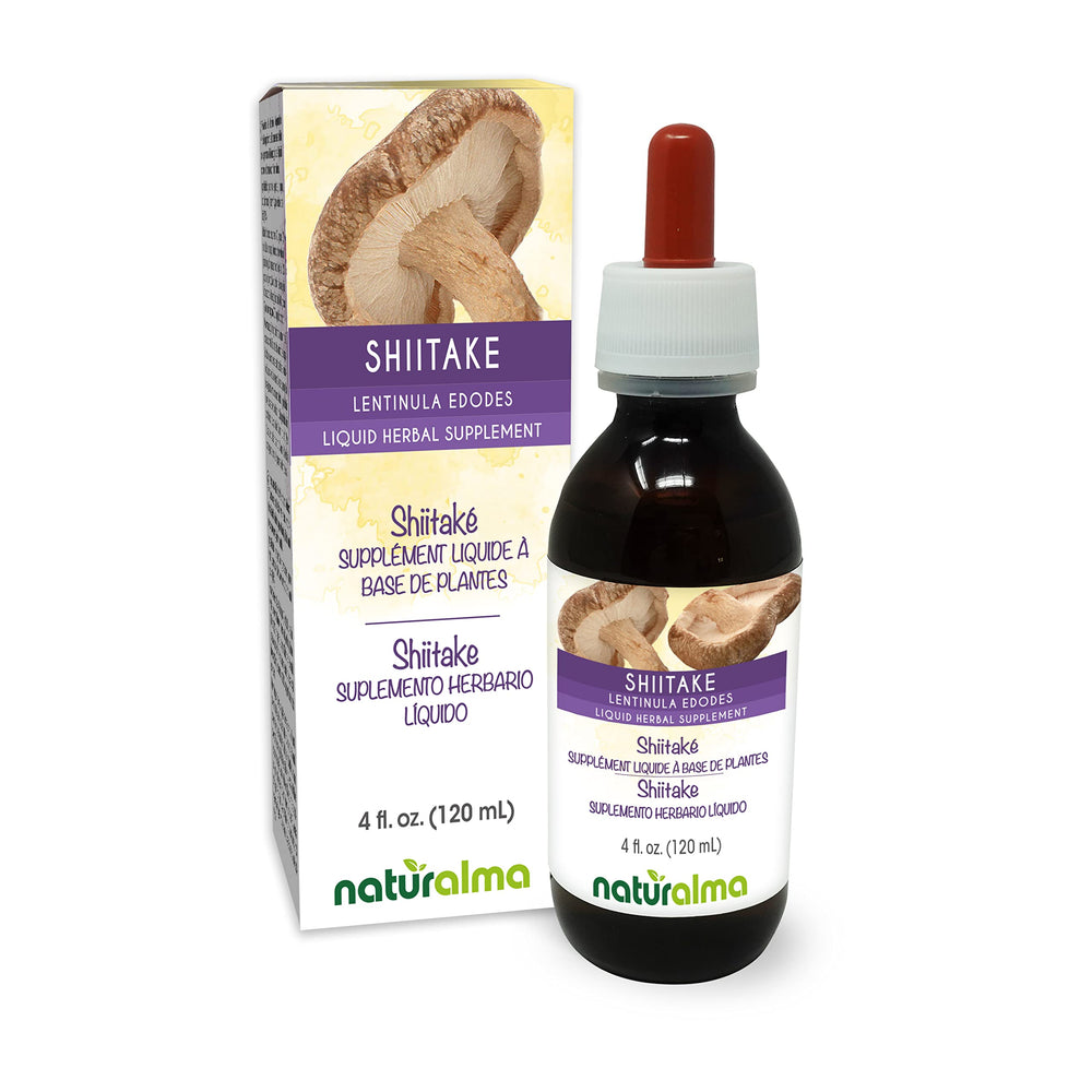 Naturalma Shiitake tincture bottle 4 fl oz with dropper