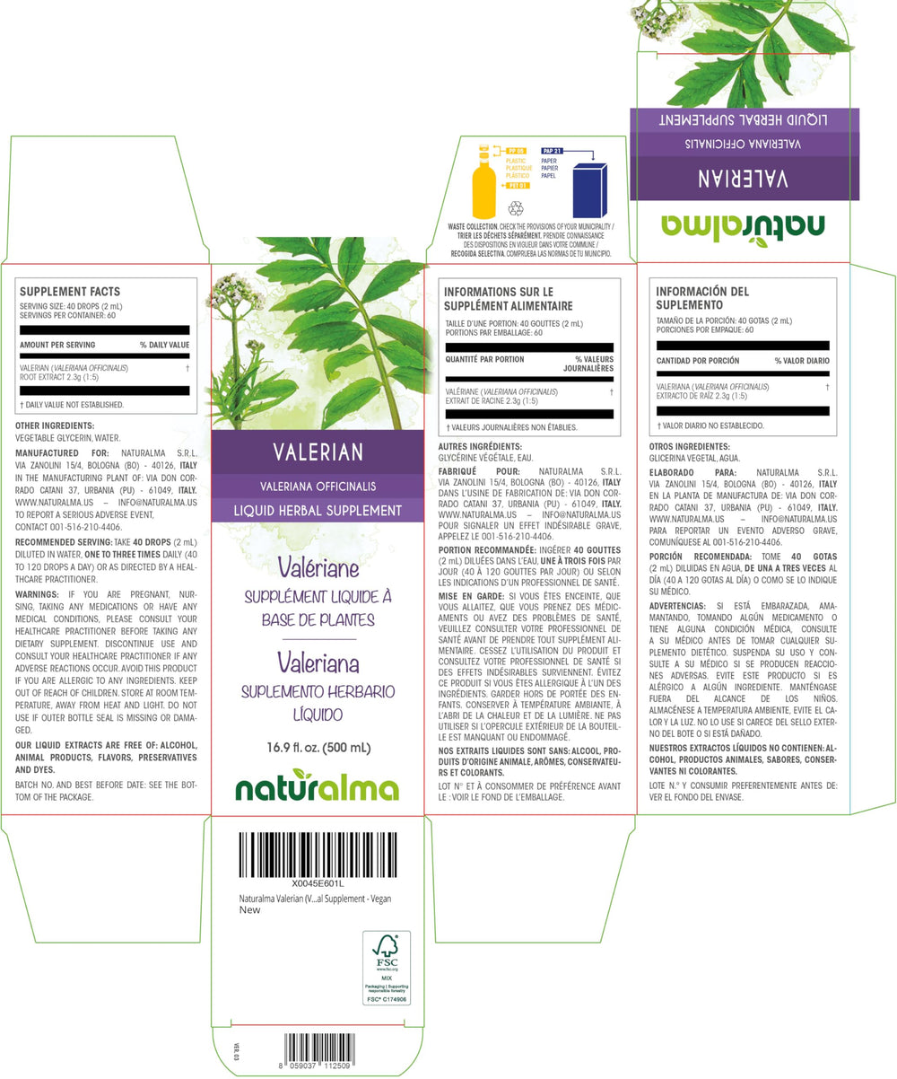 Close-up of Valerian root liquid extract 1:5 concentrate