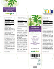 Back view of Naturalma Valerian root tincture bottle label