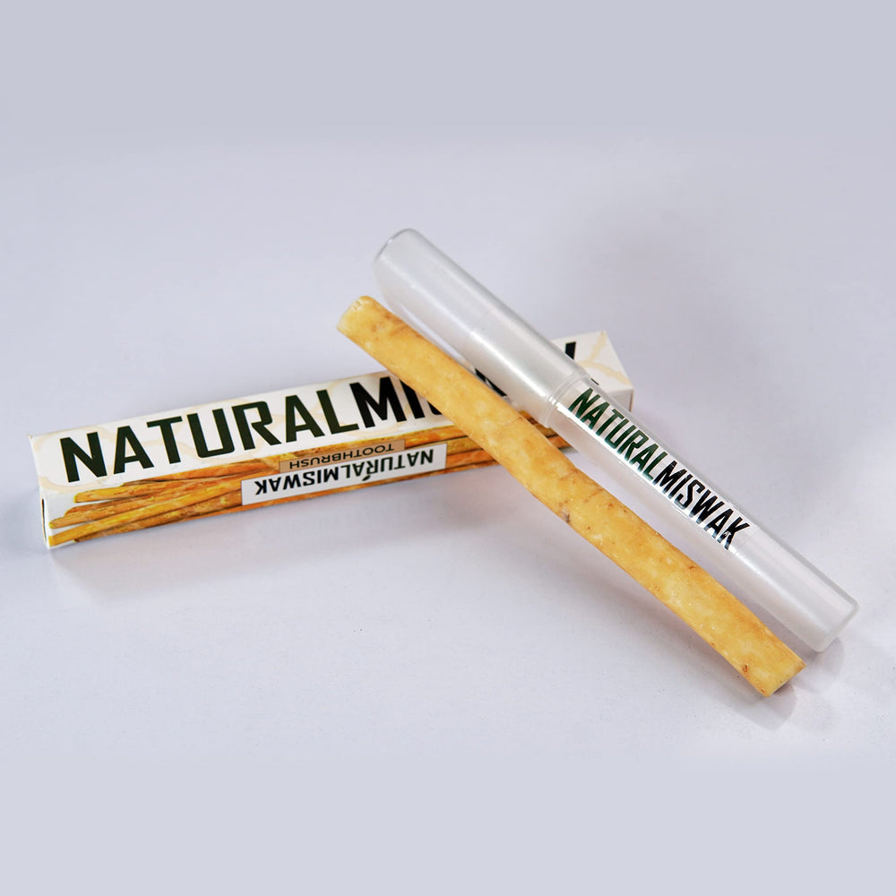 NaturalMiswak premium sticks in brand packaging