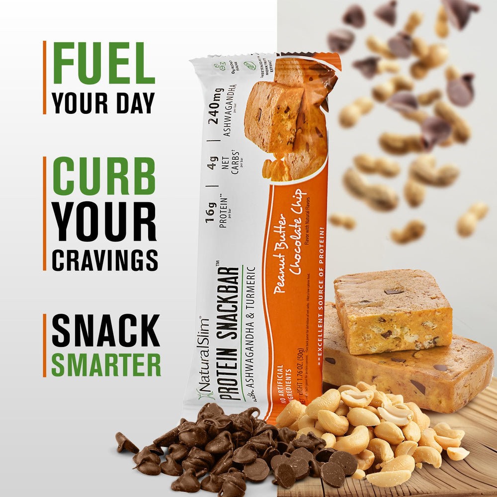 NaturalSlim peanut butter chocolate chip bar as a post-workout snack