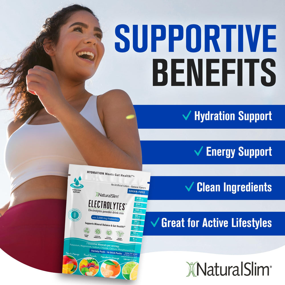 NaturalSlim Potassium and minerals packet supporting muscle function and hydration.