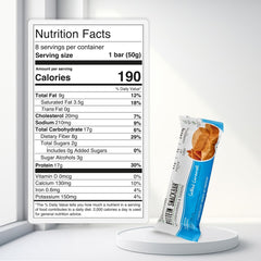 NaturalSlim Salted Caramel bar close-up highlighting dessert-like protein treat.
