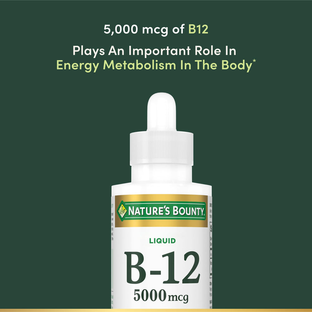 Berry-flavored Vitamin B12 Sublingual Liquid dose under tongue