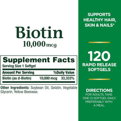Pack of 4 Nature's Bounty Biotin bottles