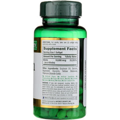 Nature's Bounty Biotin bottle with cap and label close-up