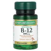 Nature's Bounty Vitamin B-12 500 mcg 4-pack bottles front view