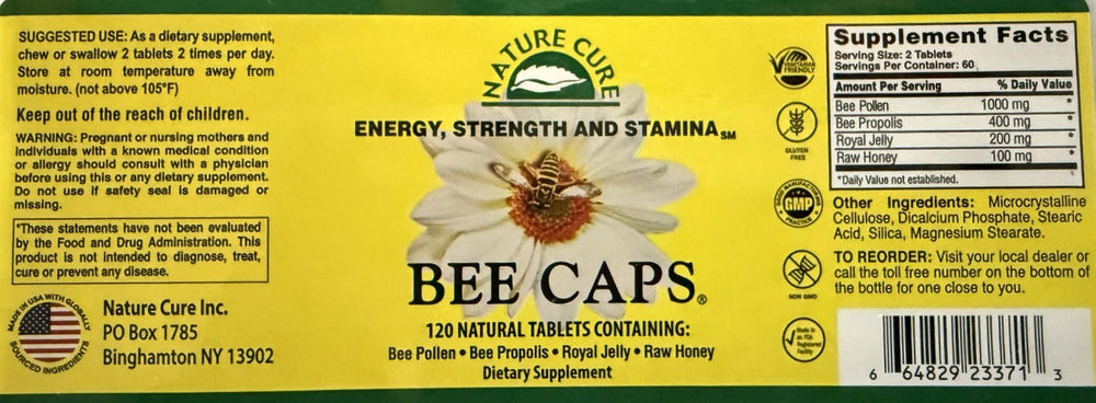 Packaging shot of Nature Cure Bee Caps 120 Caplets