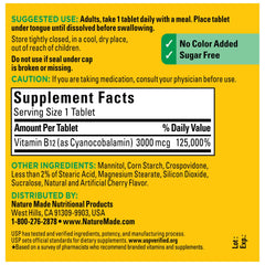 USP verified Nature Made B12 3000 mcg bottle