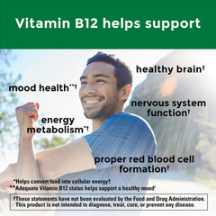 Close-up of Nature Made Maximum Strength Vitamin B12 5000 mcg softgels
