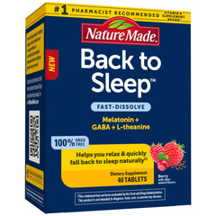 Nature Made Back to Sleep bottle and box