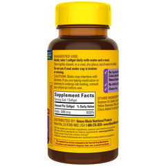 Daily use Biotin 2500 mcg softgel with water and meal