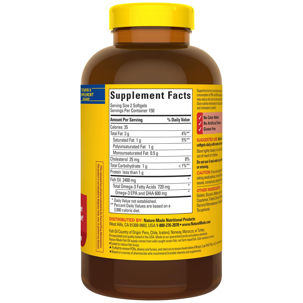 Heart health concept image with Omega-3 softgels