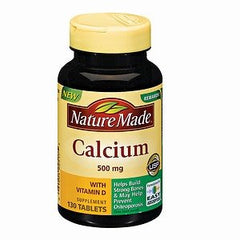 Nature Made Calcium 500 mg with Vitamin D tablets - 130-count bottle (Pack of 3)