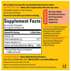 Choline supports liver health and nervous system