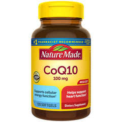 Nature Made CoQ10 100 mg softgels bottle front view (120-count)