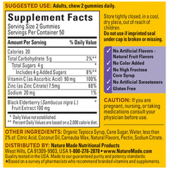 No artificial flavors, colors, or sweeteners icons for the gummies