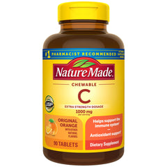 Nature Made Extra Strength Vitamin C chewables bottle front for immune support