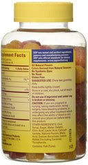 Close-up of Nature Made Fish Oil Adult Gummies showing orange, lemon and strawberry banana flavors