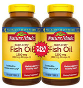 Nature Made Fish Oil Burp-Less 1200mg 360mg Omega-3 150ct bottle front