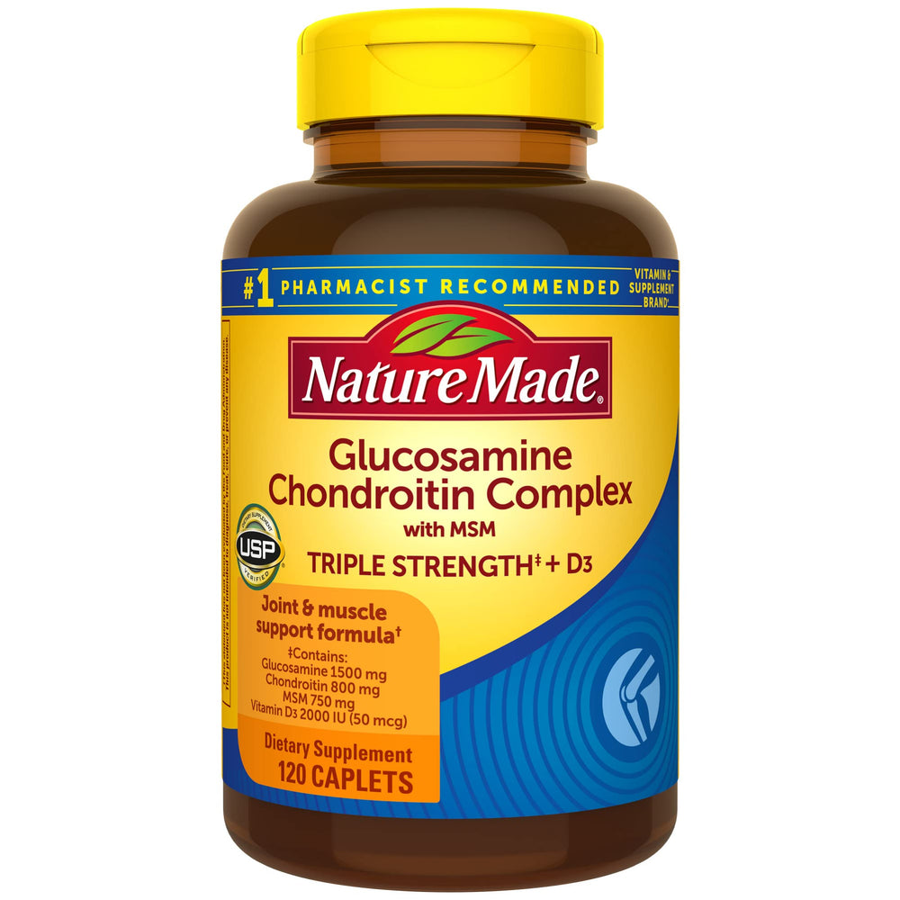 Nature MadeGlucosamine Chondroitin MSM bottle front supports joint comfort