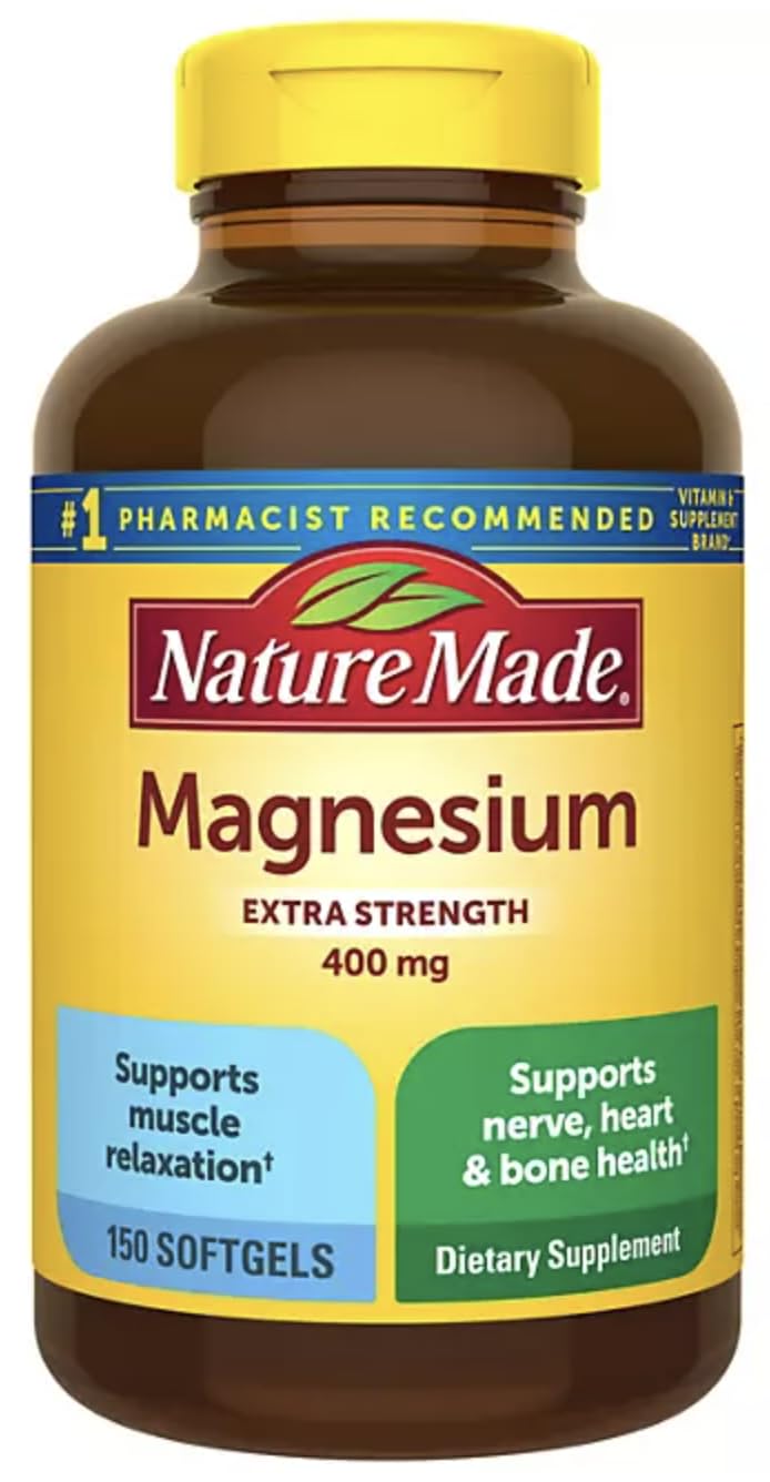 Nature Made High Potency Magnesium 400 mg bottle front view for daily magnesium support.