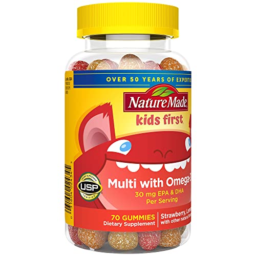 Usage guidance for kids ages 4-13 on Nature Made gummies